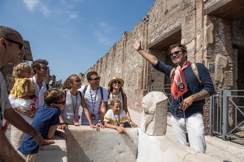 Naples ou Sorrente : visite de Pompéi et du VésuveDe Naples : Visite de groupe en anglais sans déjeuner