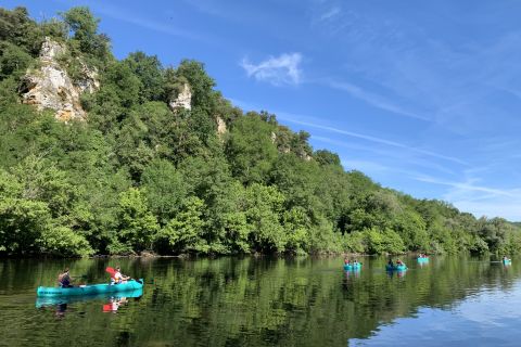 Passeio de canoa no itinerário Wild, Dordogne: St Julien-Cénac