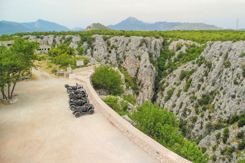 Spalato: Avventura in quad ATV con nuoto nelle cascateGiro in tandem