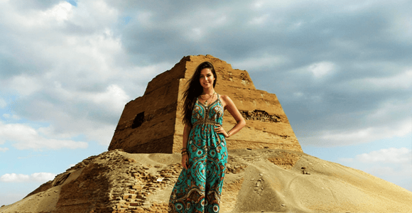 From Cairo: El Fayoum Pyramids of Hawara, El Lahun & Meidum.