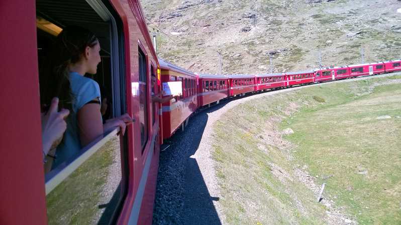 Fra Milano: Bernina-toget, de schweiziske alper og St. Moritz-dagstur