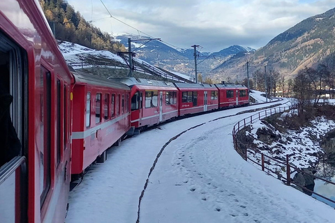 Vanuit Milaan: dagtrip Bernina-trein, Zwitserse Alpen en St. Moritz