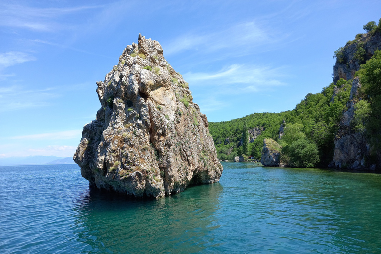 Ohrid: Costa Leste e Mosteiro de St. Naum Excursão de barco de dia inteiro