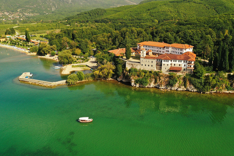 Ohrid: Naum-klostret: Östkust och heldagsbåtstur