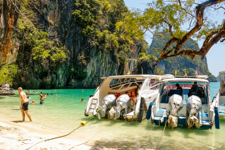 Krabi : Excursion d'une journée sur l'île de Hong en bateau rapide avec déjeuner thaïlandais