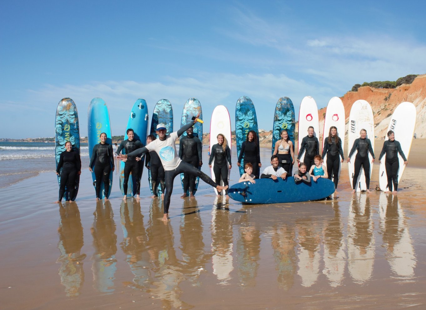 Albufeira: 2-timers surflektion på Falesia-stranden