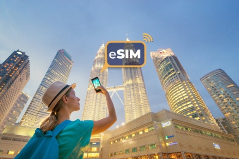 Malaisie : Données mobiles en itinérance avec eSIM téléchargeablePlan de données eSIM de 5 jours avec 1 Go par jour