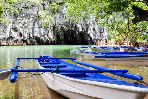 Excursão pelo rio subterrâneo de Puerto Princesa em Palawan