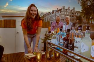 Amsterdam: Geführte Abendrundfahrt mit Bar an Bord