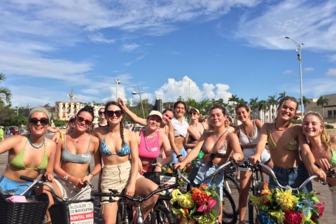 Cartagena: Bike Tours Around the City Shared Group Graffiti & Arts Route with Meeting Point