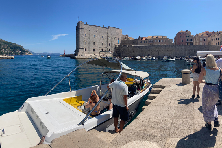 Da Dubrovnik/Cavtat: Grotta Azzurra, giro in motoscafo sulla spiaggia di SunjDa Cavatat