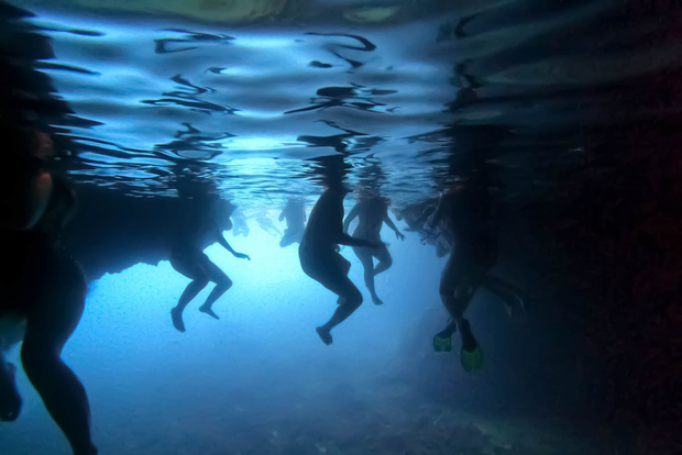 Da Dubrovnik/Cavtat: Grotta Azzurra, giro in motoscafo sulla spiaggia di Sunj