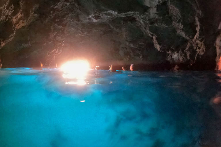 Desde Dubrovnik/Cavtat: Cueva Azul, Excursión en lancha rápida por la playa de SunjDesde el casco antiguo de Dubrovnik