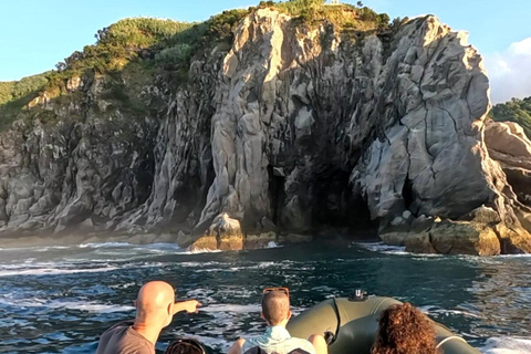 São Miguel: Sunset Boat Tour – Golden Light, Cliffs & Caves