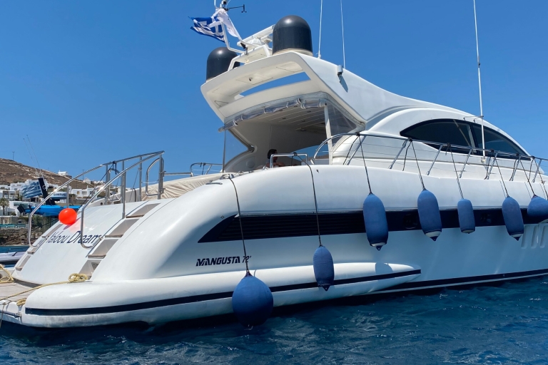 Mykonos : Private Kreuzfahrt auf einer Luxusyacht Mangusta 72Privater 8-stündiger Segeltörn auf der Mangusta 72