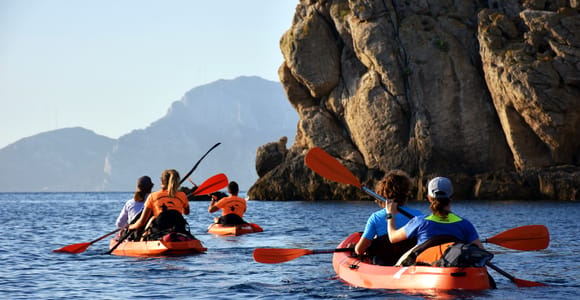 Golfo Aranci: Kayak Tour with Dolphins and Aperitif