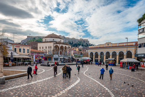 Atene: Tour privato a piedi con degustazione di cibo