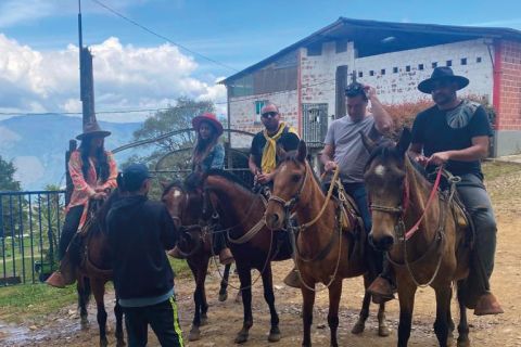 Medellin: viaggio di 2 giorni nella fattoria del caffè con giro a cavallo e cabina nella foresta