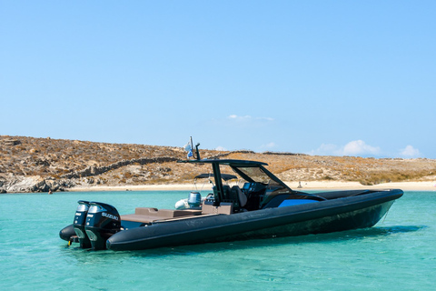 Mykonos : Private 8-stündige Kreuzfahrt auf einer brandneuen Luxusyacht