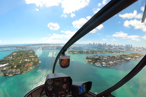 Miami: South Beach: Tour particular de 30 minutos em um helicóptero de luxo