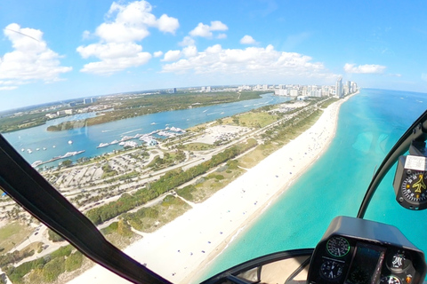 Miami: South Beach: Tour particular de 30 minutos em um helicóptero de luxo