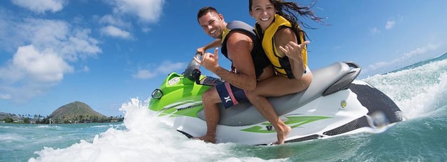 Hawaii Kai : Promenade en jet ski dans la baie de Maunalua