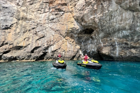 Cala Millor: wycieczka skuterem wodnym po jaskini lwa morskiego lub jaskiniach sztukiWycieczka na skuterze wodnym o zachodzie słońca