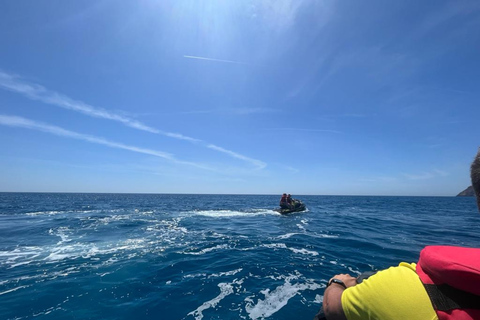 Can Picafort: Alcudia Bay Jet Ski Tour Coll Baix & Caves. Alcanada Lighthouse Island & Alcudia Bay