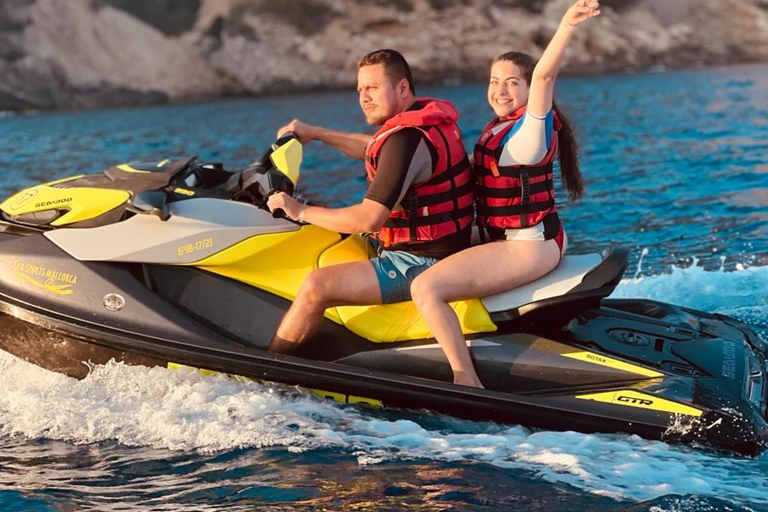 Can Picafort: Alcudia Bay Jet Ski Tour Coll Baix & Caves. Alcanada Lighthouse Island & Alcudia Bay