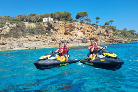 Can Picafort: Alcudia Bay Jet Ski Tour Coll Baix & Caves. Alcanada Lighthouse Island & Alcudia Bay