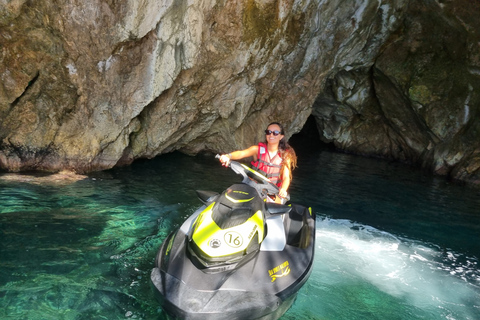 Can Picafort: Alcudia Bay Jet Ski Tour Coll Baix & Caves. Alcanada Lighthouse Island & Alcudia Bay
