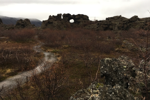 Depuis Akureyri : Excursion d'une journée au lac Mývatn et au bateau de croisière Godafoss