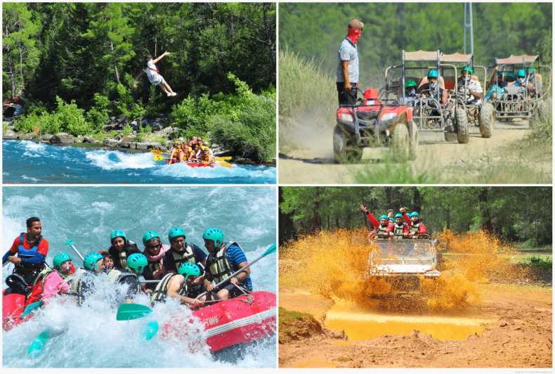 Side: Rafting, Zipline, Jeep, Buggy & Quad Tour with Lunch