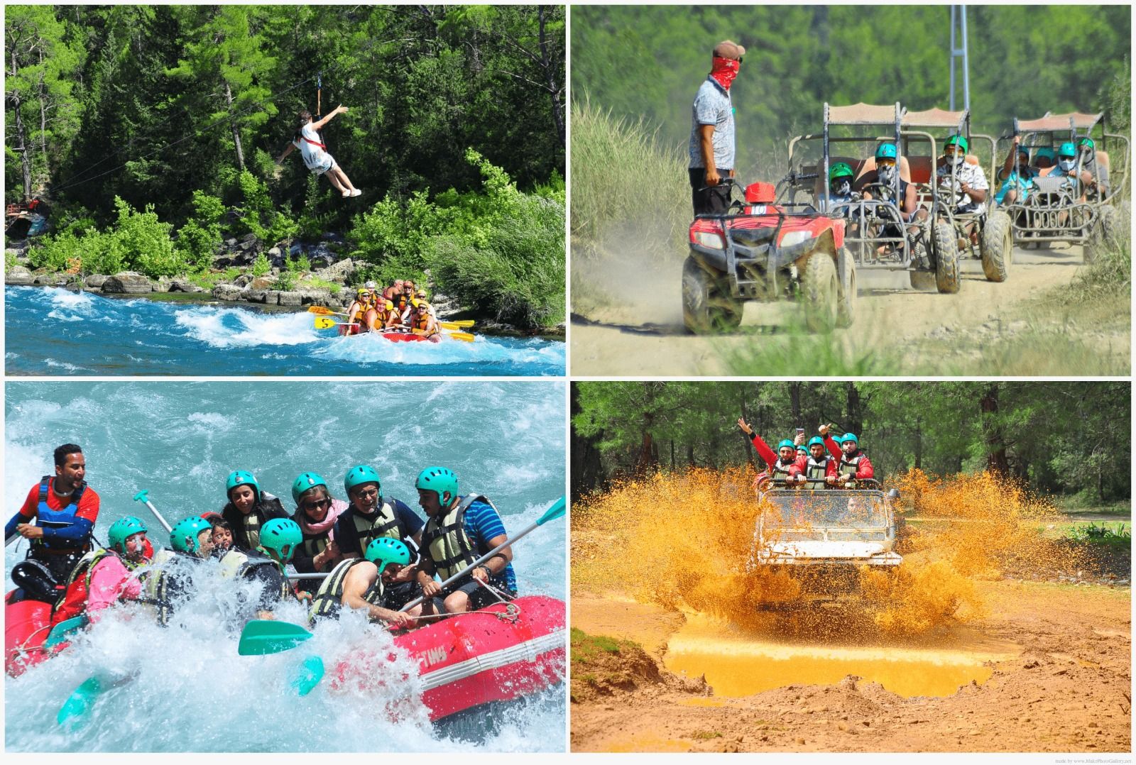 Stadt Side: Rafting, Zipline, Jeep, Buggy und Quad-Kombination
