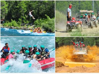 Cidade de Side: Rafting, tirolesa, jipe, buggy e quadriciclo