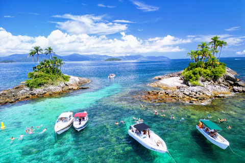 Ilha Grande: 7h Speedboat Tour Paradiesinseln von Angra