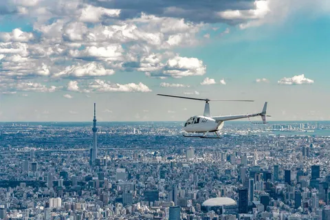 Tóquio: Passeio guiado de helicóptero com opção de Monte Fuji