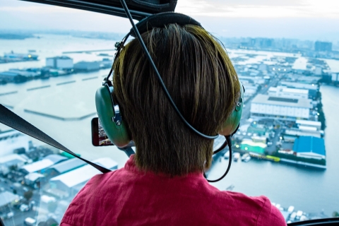Tokyo : Excursion guidée en hélicoptère avec option Mont FujiVisite de la ville de Tokyo (20 minutes de croisière)