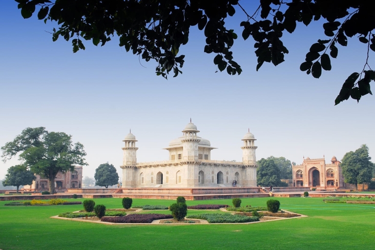 Depuis Delhi : visite privée du Taj Mahal, du fort d'Agra et de Baby TajVisite privée du Taj Mahal, du fort d'Agra et de Baby Taj