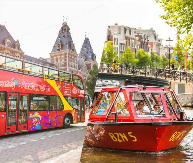 Amsterdam: Hop-On Hop-Off Bus en Boot opties