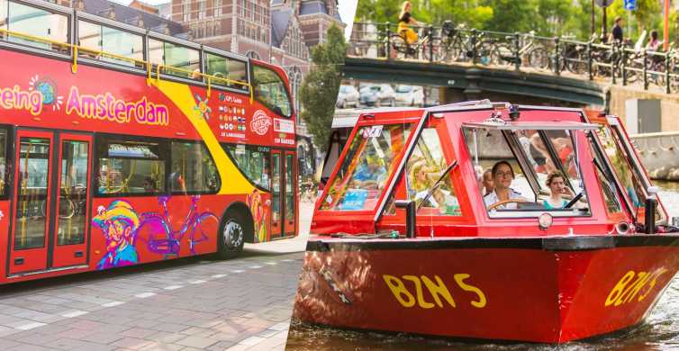 Amsterdam: Hop-On Hop-Off Bus a možnosti plavby loďou