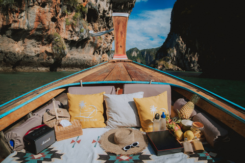 Krabi : visite privée d&#039;une demi-journée à bord d&#039;un bateau à queue longue de luxe pour les 4 îles