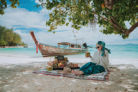 Krabi : visite privée d&#039;une demi-journée à bord d&#039;un bateau à queue longue de luxe pour les 4 îles