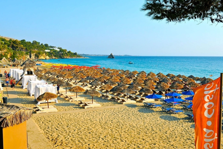 Makris Gialos: Relaksujący przystanek na plażyUcieczka z plaży do przystanku pływackiego na plaży Makris Gialos