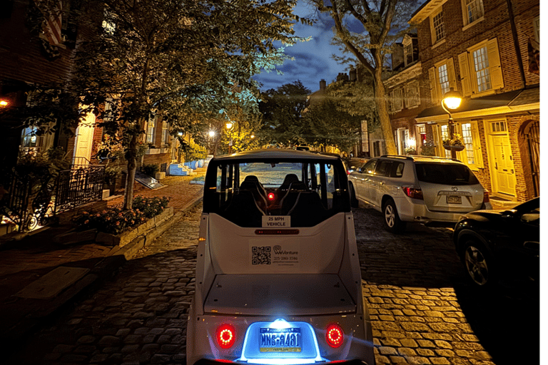 Paseo en carro eléctrico por Filadelfia a la luz de la luna