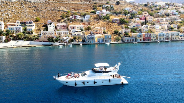 Visit Rhodes Town Symi Full-Day Yacht Cruise with Meal & Drinks in Rhodes