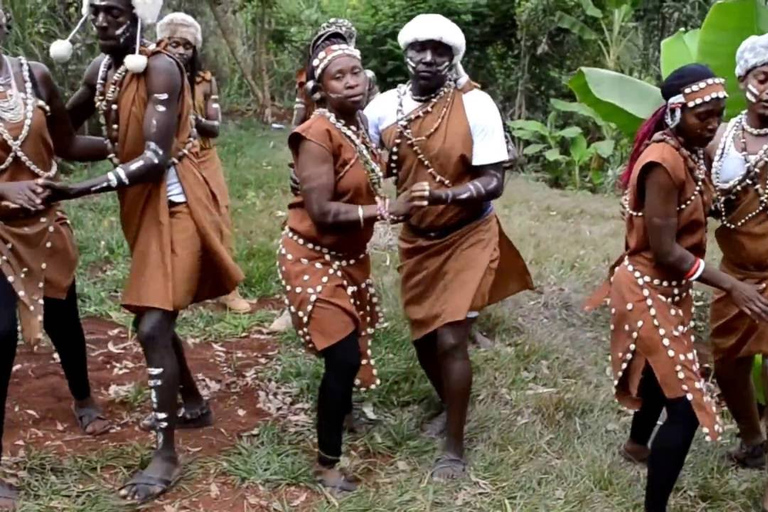 Au départ de Nairobi : visite et spectacle de danse culturelle des Bomas du KenyaL'après-midi, visite culturelle des Bomas du Kenya à Nairobi