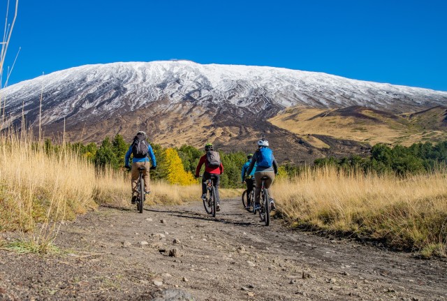 Visit Mount Etna: E-Bike Tour with Lunch and Transportation in Messina
