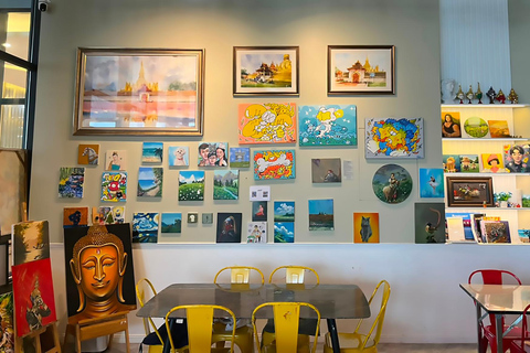 Vientiane: Art House Cafe Painting & Eco Print Workshop