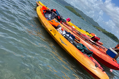 Le Robert Self-Guided Kayak Tour: Îlet Chancel, iguanas, and white sandbanks Kayak tour at Robert: Chancel islet, iguanas, and white seabeds
